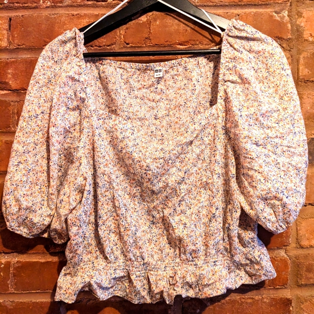 Uniqlo Crop top in ditzy floral, XL
